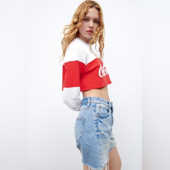ZARA ❤️❤️❤️Coca-Cola®️ Cropped Top 😍 Sz Medium - NWT - Picture 6 of 10